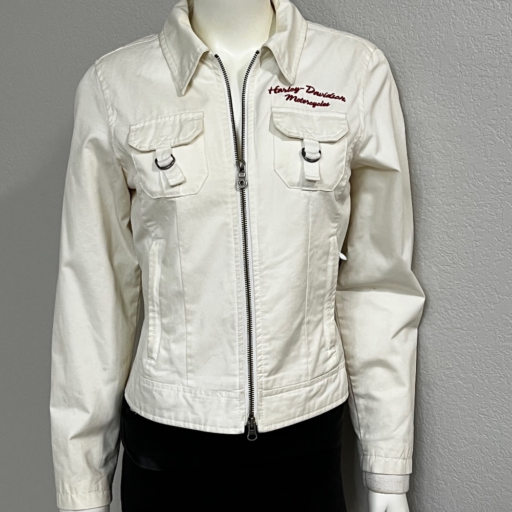 Harley-Davidson Cotton Cream Jacket - Picture 1 of 15